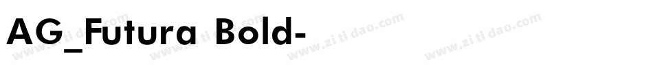 AG_Futura Bold字体转换